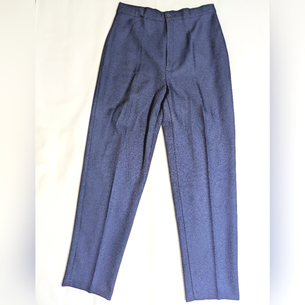 Bend Over Blue Polyester Dress Pants. Youth Size: 16 avg